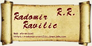 Radomir Ravilić vizit kartica